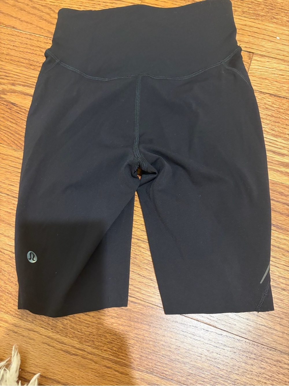 lululemon athletica Black High-Rise Bike Shorts with Reflective Logo